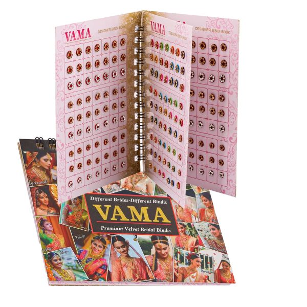 Vama Fashions Multicolour small stone bindi Kumkum Forehead sticker Bindiya bindi booklet for ladies & Girls (252 Bindis Book small)