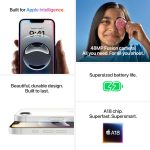 iPhone 16e 512 GB: Built for Apple Intelligence, A18 Chip, Supersized Battery Life, 48MP Fusion. Camera, 15.40 cm (6.1″) Super Retina XDR Display; Black - Image 5
