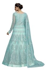 TRENDMALLS Women's Net Embroidery Salwar Suit Anarkali Kurta Set with Dupatta - Image 2