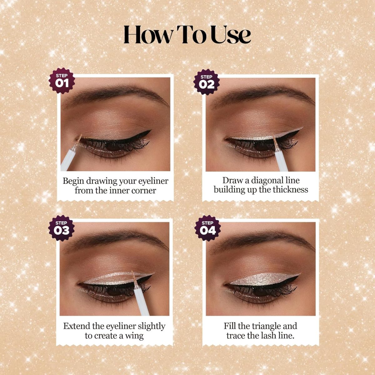 Hilary Rhoda Gel Showstopper Eyeliner | Smudge-Proof & Metallic Glitter | Water-Resistant | 5Ml (Rose Gold Shimmer- Shade 11), 5 ml (Pack of 1) - Image 5
