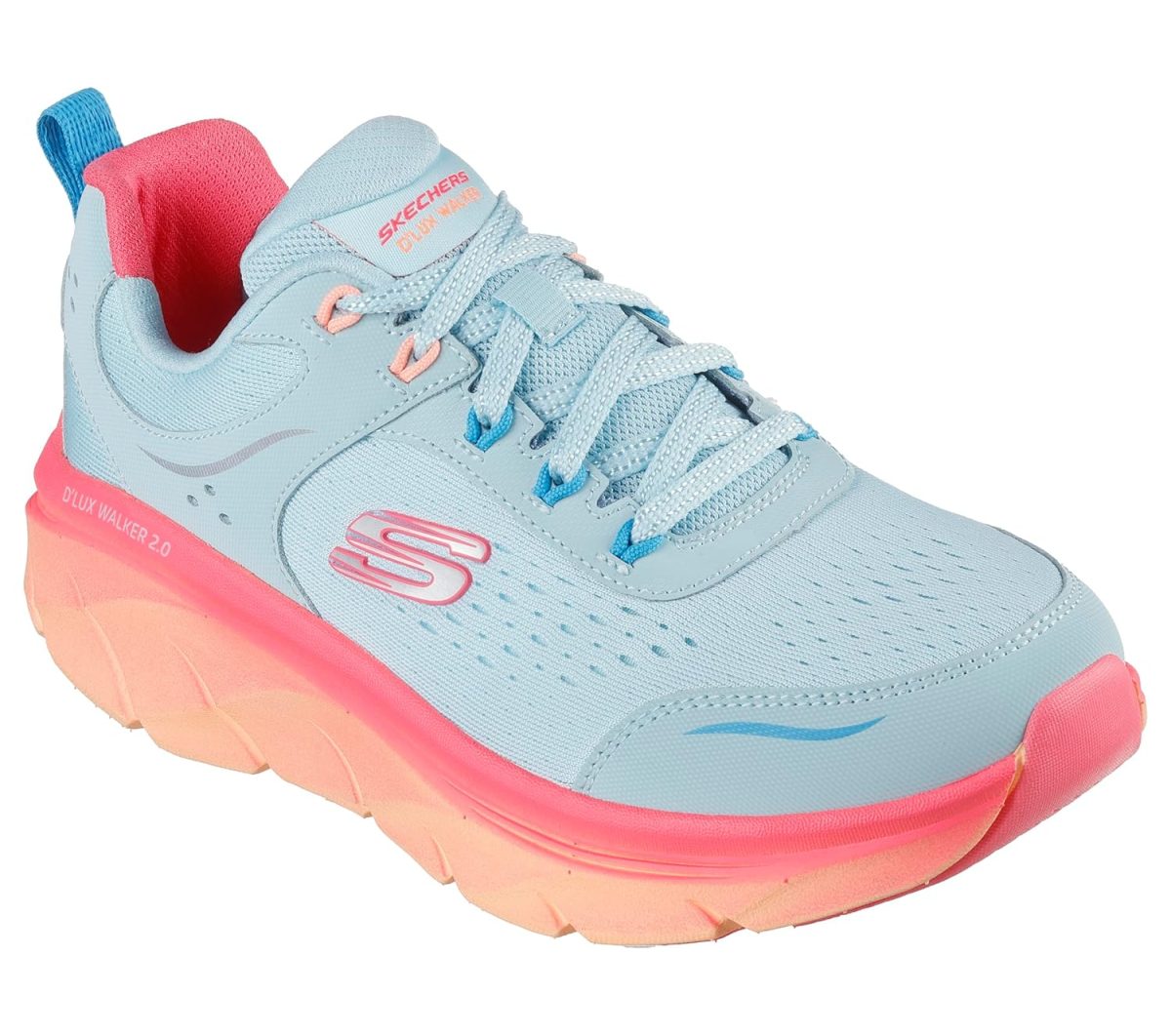Skechers Women D'Lux Walker 2.0 Neon Sites Walking Shoes