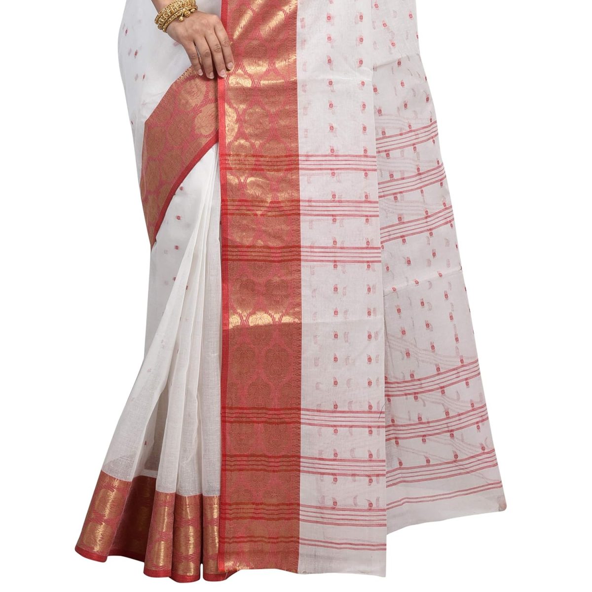 Raj Sarees Women's Woven Net Saree Without Blouse Peice - Image 5