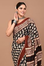 Crafts Moda Mulmul Cotton Saree for Women with Blouse Piece, Lightweight sari - Image 4