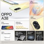 Oppo A38 (Glowing Black, 4GB RAM, 128GB Storage) | 5000 mAh Battery and 33W SUPERVOOC | 6.56" HD 90Hz Waterdrop Display | 50MP Rear AI Camera with No Cost EMI/Additional Exchange Offers - Image 5