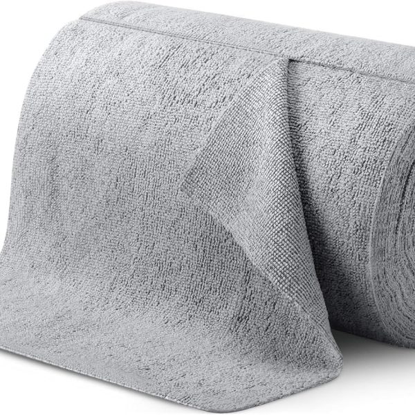 GERQSHO Microfiber Cleaning Cloth Roll 25x25CM – Reusable Tear-Away Towels Washable Super Absorbent Lint Free Cleaning Rags for Kitchen, Car, Garage and Home (Multicolor 1 Roll, 20 Pack)