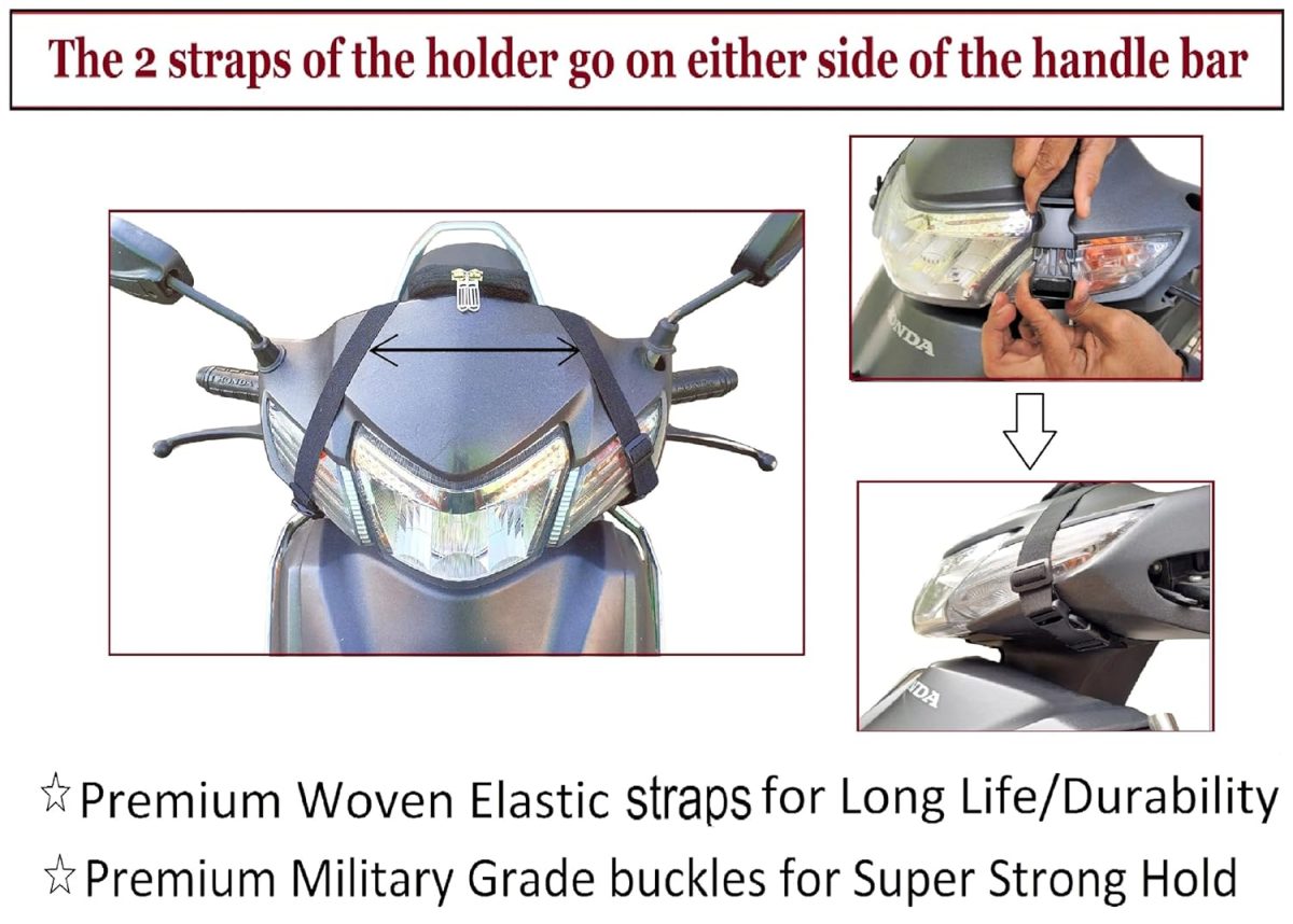JETLIFE Mobile Holder/Pouch/Mount for All Types of Scooter Scooty Activa Jupiter EV etc | X1 Model (Black) - Image 4