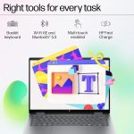 HP Envy x360, Intel Core Ultra 7-155U AI Laptop (16GB RAM, 512GB SSD) Touchscreen 2-in-1, IPS, WUXGA, 14"/35.6cm, Win 11, MS Office 2021, Silver, 1.39Kg, Integrated Graphics, 5MP IR Camera, fc0106TU - Image 10