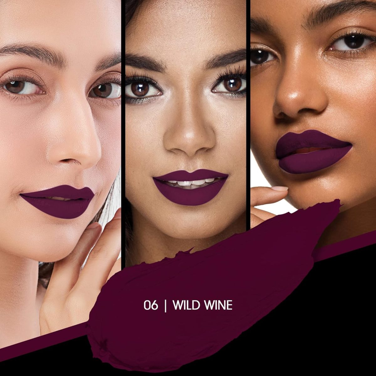 Colors Queen Kiss Lips Matte Lipstick | Smudge Proof & Non Transfer | Creamy Matte Long Stay Lipstick for Women (06 - Wild Wine) - Image 5