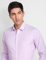 Arrow Men's Solid Full Sleeve Slim Fit Cotton Cutaway Collar on Formal Shirt - Image 2