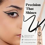 Colors Queen Black shine line Eyeliner | Ultra Matte Finish, Smudgeproof, Stay up to 12 Hrs, Waterproof, One Stroke Glide (6 ml) - Image 2