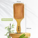 IMECO Wooden Hair Paddle Brush for Women & Men | Soft Bristles for Scalp Circulation & Hair Growth | Bamboo Hair Brush | Pain Free Hair Detangling | Hair Styling, Blow Drying, Non Static - Image 5