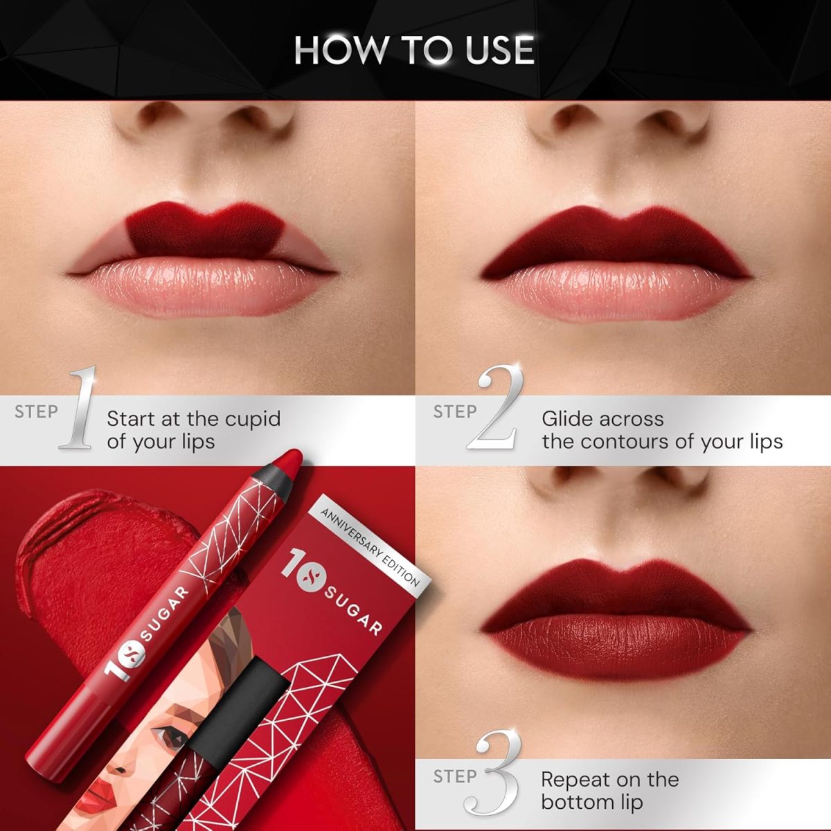 SUGAR Cosmetics Matte as Hell Crayon Lipsticks for Women | Lasts Up To 8+ Hours | Lip Crayon with Sharpener | 2.8gm - 17 Brandy Harrington (Anniversary Edition) - Image 4