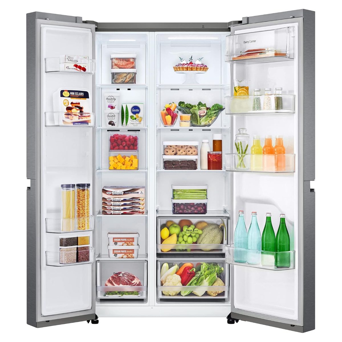 LG 688 L Frost-Free Smart Inverter Compressor Side-By-Side Refrigerator (GC-B257KQDV, Dark Graphite Steel, Multi Digital Sensors and Express Freezing, 2022 Model) - Image 13