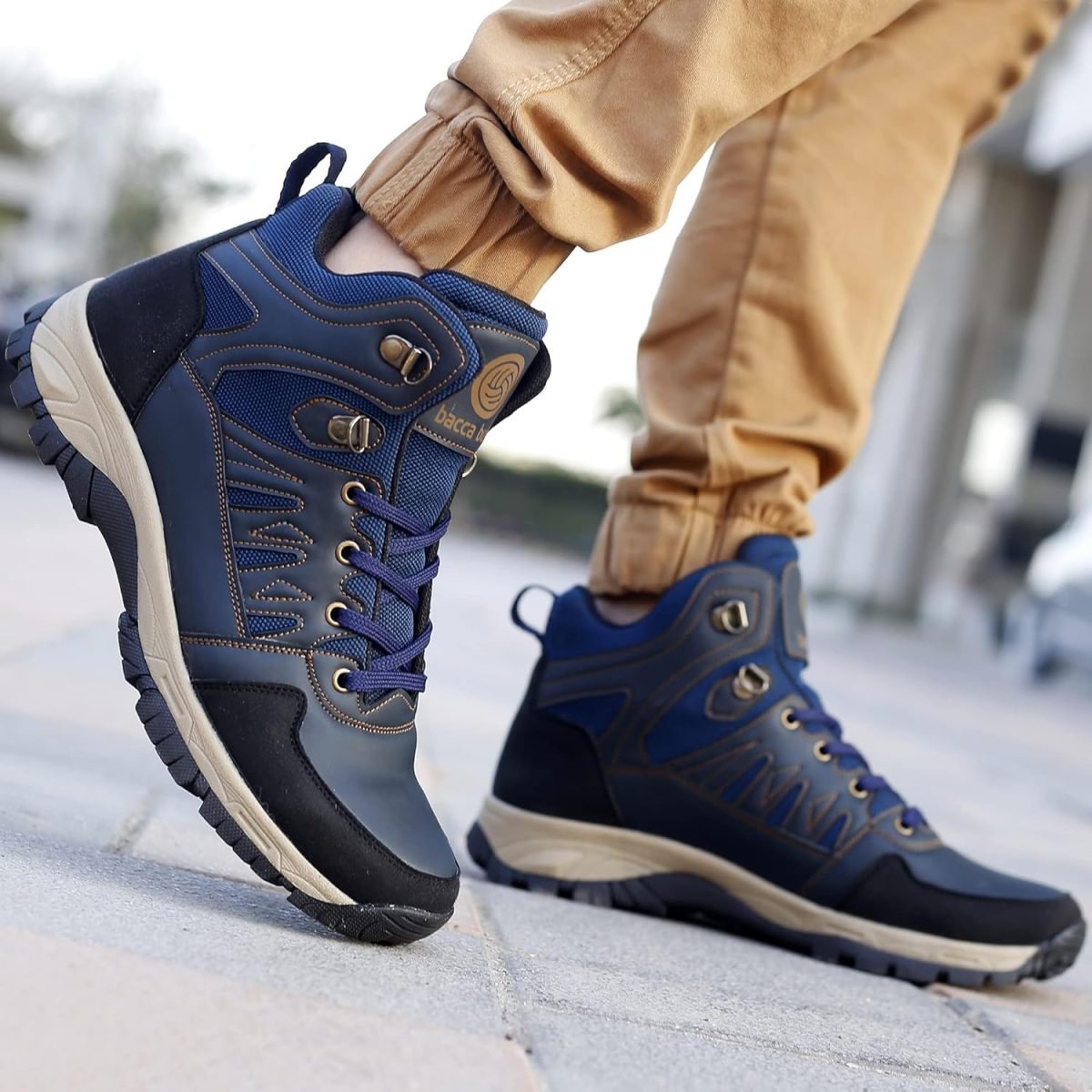 Bacca Bucci Men Lace Up Hiking Boot - Image 3