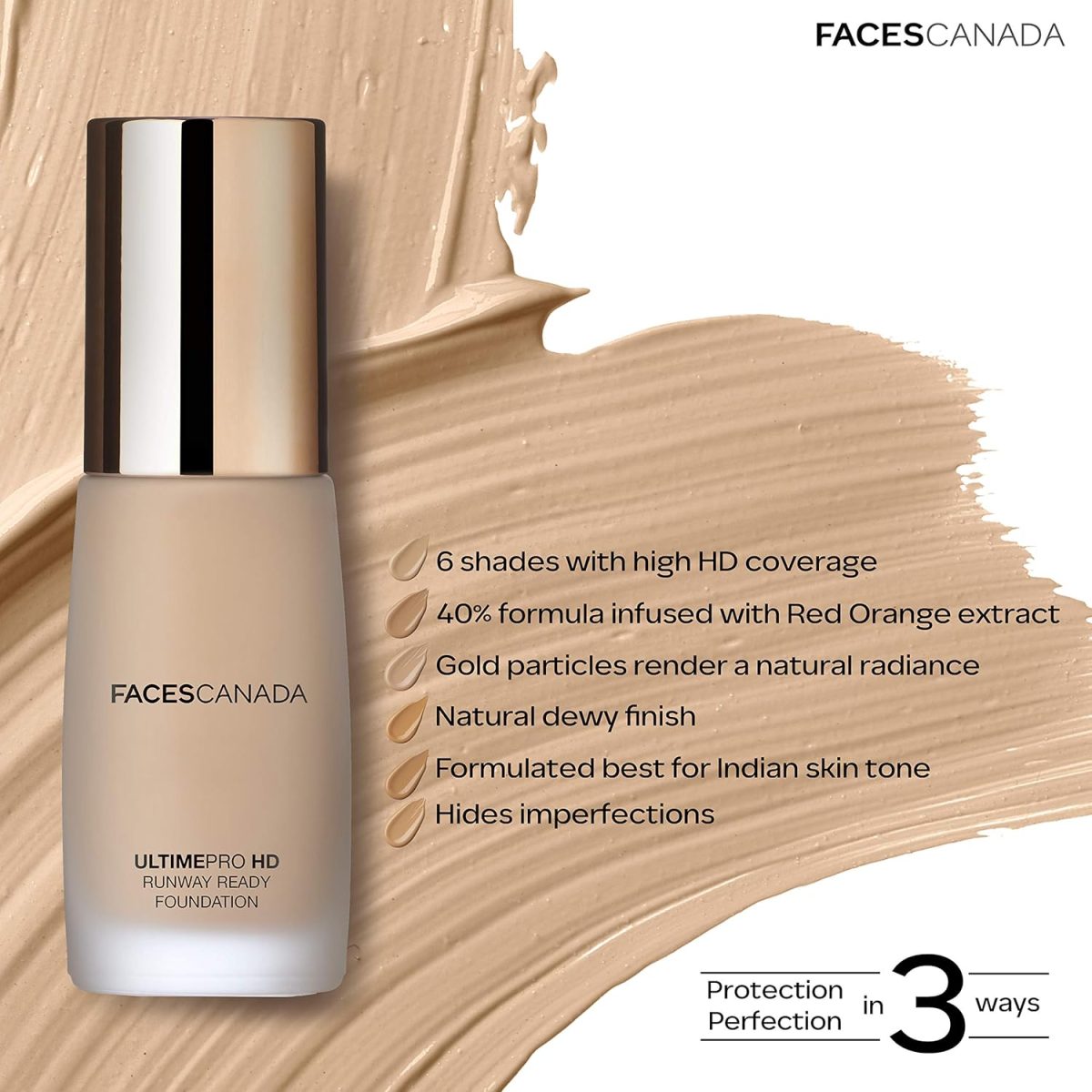 Faces Canada Ultime Pro HD Runway ready foundation Ivory 01 - Image 3