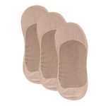 N2S NEXT2SKIN Women's Cotton Hidden Loafer No Show Invisible Foot Liner Socks - Pack of 3 Pairs