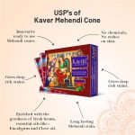 Kaveri Natural Henna Mehandi Cone for Hands & Hair Herbal Rajasthani Henna Paste in Natural Dark Brown Color With Nilgiri Oil for Bridal Dulhan Wedding Occasion Instant Mehendi Cone - Pack of 12 - Image 3