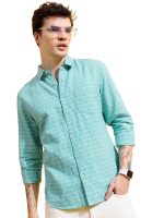 KETCH Men's Cotton Slim Fit Striped Full Sleeve Shirt
