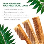 Fabskin Neem Wooden Comb For Men & Women | Set Of 2 | Detangling, Frizz Control, Hair Growth, Shine & Styling | Graduated & Handle Comb | For All Hair Types - Image 6