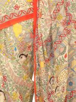 Kheyali Boutique Madhubani Print Yellow Cotton Saree For Women - Image 4