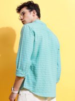 KETCH Men's Cotton Slim Fit Striped Full Sleeve Shirt - Image 3