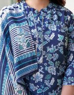 SKYLEE Women's Cotton Blend Printed, Foil Printed and Gota Lace Straight Kurta with Pant & Dupatta - Image 5