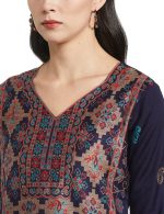 Rangriti Cream Acrylic Straight Suit Set For Women - Image 4
