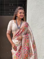 SGF11 Women's Kanjivaram Pure Soft Silk Saree With Unstitched Blouse Piece - Image 3