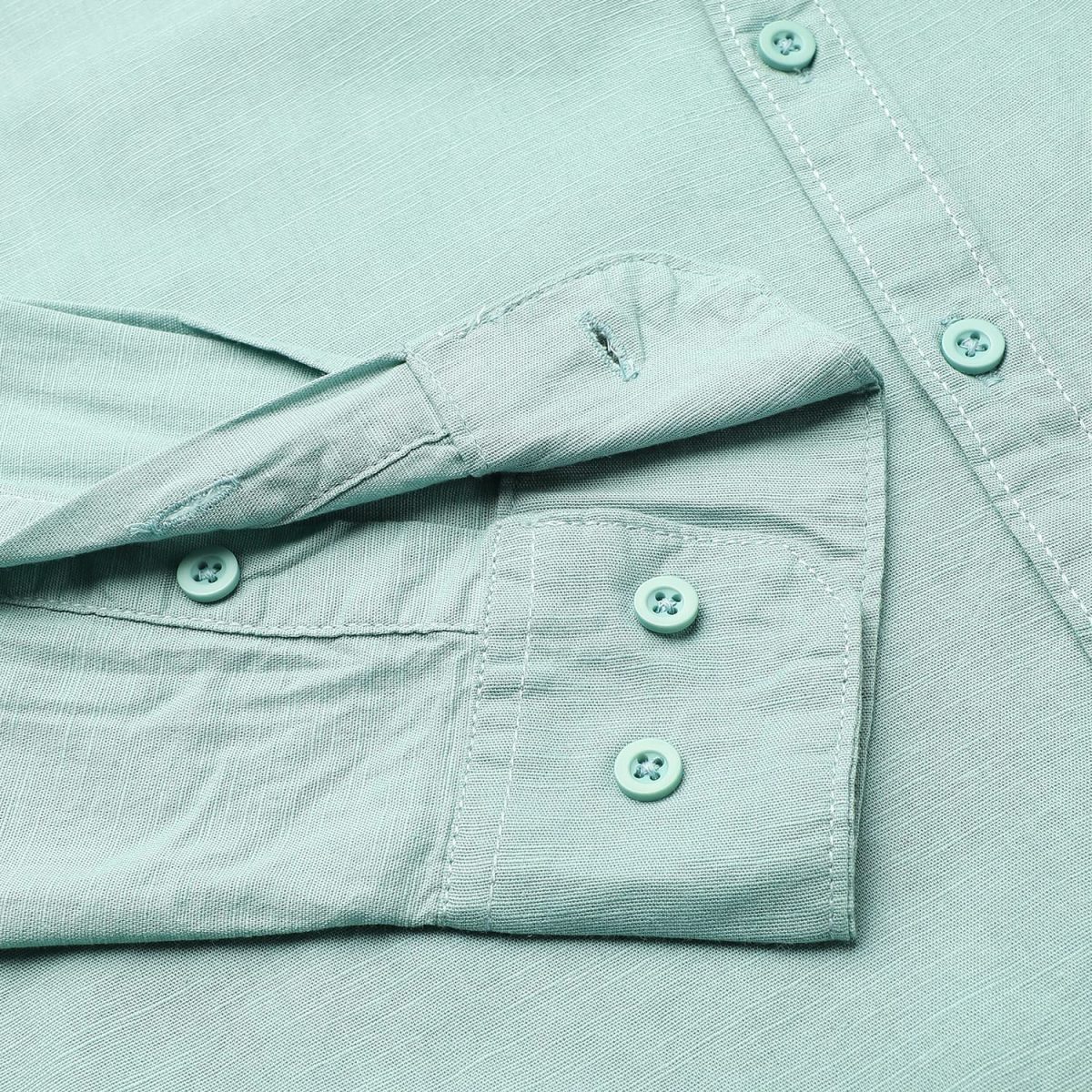 Campus Sutra Men's Button Up Spread Collar Shirt for Casual Wear | Regular Fit | Cotton Shirt Crafted with Sleeve, Comfort Fit & High-Performance for Everyday Wear - Image 8