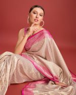 Monjolika Fashion Women's Kanjivaram Silk Mesmerizing Saree for Every Celebrations Comes With Unstitched Blouse Piece - Image 6