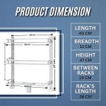GLOXY ENTERPRISE Stainless Steel 3 Layer Multipurpose Organizer Shelf for Bathroom with Double Soap Dish and Toothbrush Holder Soap Holder for Bathroom Accessories (15 x 5 x 19 inch, Mirror Finish) - Image 2