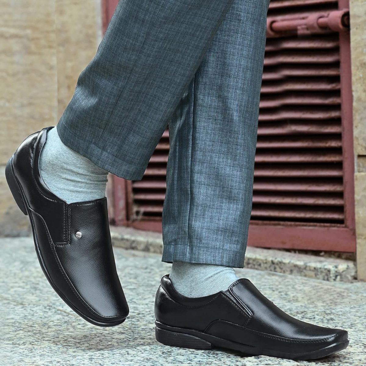Centrino mens Moccasin Formal Shoe (Black_7 UK_8602-1) - Image 2