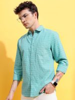 KETCH Men's Cotton Slim Fit Striped Full Sleeve Shirt - Image 2