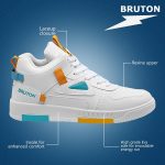 BRUTON Stylish Sneakers Casual Shoes for Men's & Boy's- White - Image 4