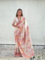 SGF11 Women's Kanjivaram Pure Soft Silk Saree With Unstitched Blouse Piece - Image 2