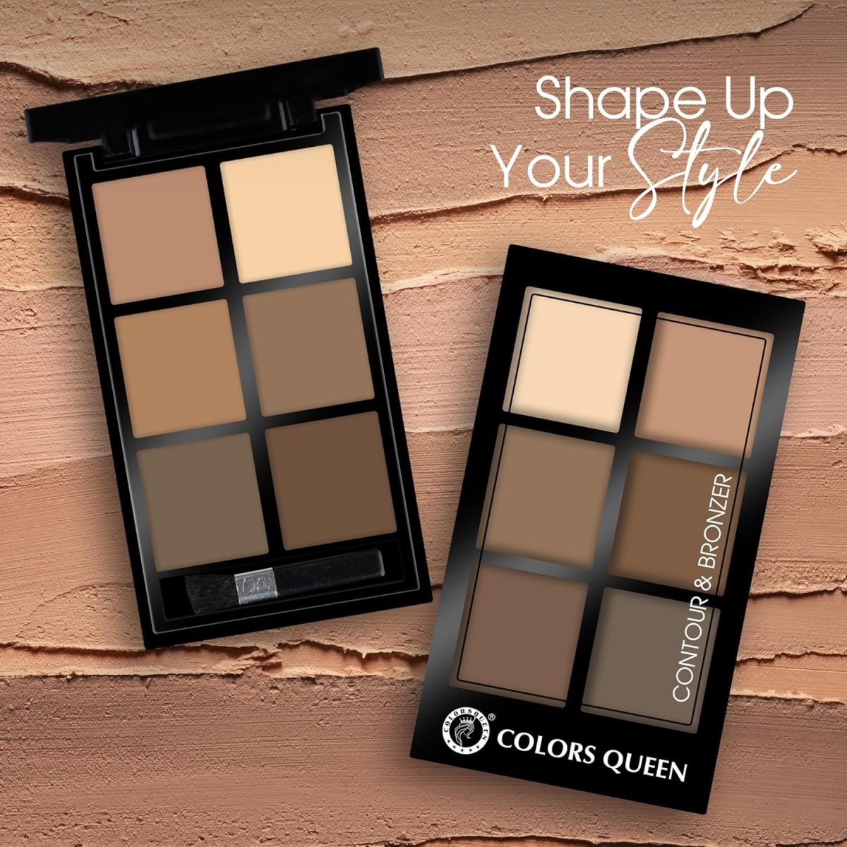 Colors Queen Contour & Bronzer Palette | Matte Finish & Long Lasting Formula | Easy to Blend, Creamy Texture, Lightweight Contour and Bronzer Palette for Face Makeup (Shade - 03, 17g) - Image 4