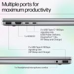 HP Envy x360, Intel Core Ultra 7-155U AI Laptop (16GB RAM, 512GB SSD) Touchscreen 2-in-1, IPS, WUXGA, 14"/35.6cm, Win 11, MS Office 2021, Silver, 1.39Kg, Integrated Graphics, 5MP IR Camera, fc0106TU - Image 15