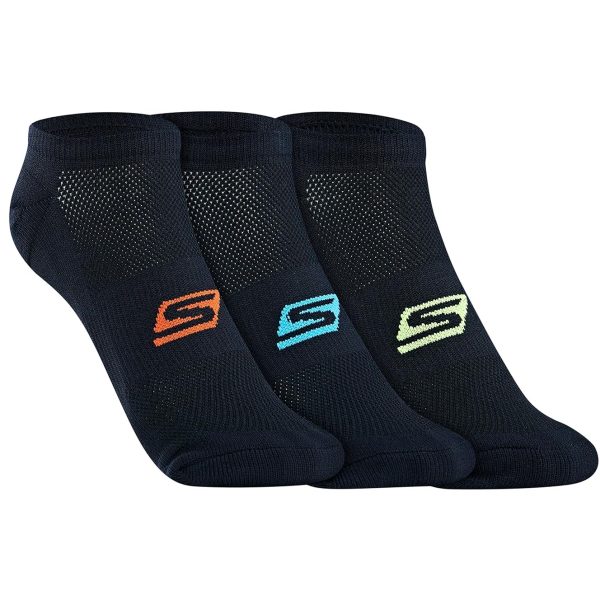 Skechers Nylon Women's Short Socks S20029Id-Blk M, Black
