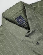 Arrow Men's Checkered Full Sleeve Slim Fit Cutaway Collar Cotton Formal Shirt - Image 3