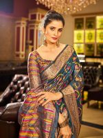 SWORNOF Women's kanjivaram banarasi silk saree for Patola festival Wedding silk with rich pallu Design sarees for women with blouse piece - Image 5
