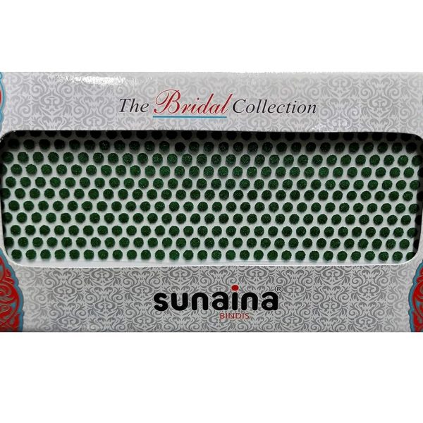 Sunaina Bridal Collection Green Bindi for Women (size-6) (Size 3mm)
