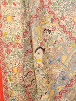 Kheyali Boutique Madhubani Print Yellow Cotton Saree For Women - Image 3