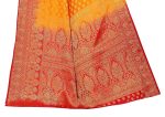 C J Enterprise Women's Banarasi Saree Pure Kanjivaram Silk Saree Soft Design Wear Pattu Sarees Latest Party Cotton With Blouse Piece Kanchipuram for Wedding traditional new 2024 (kismat-1 yellow) - Image 6