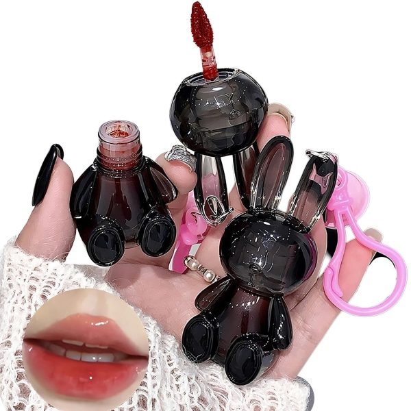 Gege Bear Black Rabbit Lip Gloss for Women – Ultra-Glossy, Hydrating & Lightweight Lip Glaze for a Radiant Pout – Achieve a stunning shine with this non-sticky, nourishing formula that combines the best of lip balm and lipstick (01-JASMINE WHITE TEA, 1.8g)